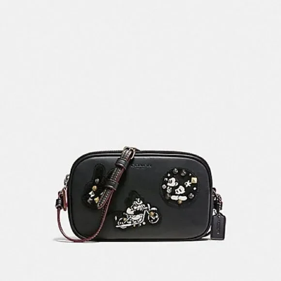 Coach X Disney Crossbody Pouch in Glove Calf Leather with Mickey Patches F59532 - Picture 15 of 16